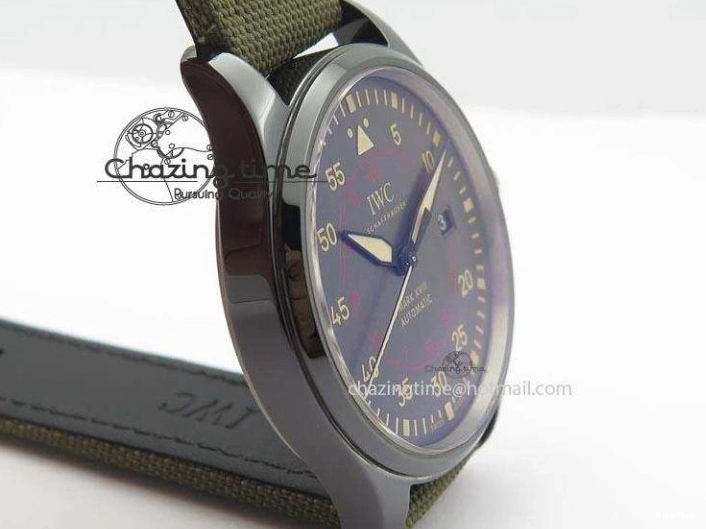 MIROTIME 0304 SunProtective MARK XVII IW324702 Real Ceramic MK Best Edition Green Dial On Green Nylon Strap A 7288